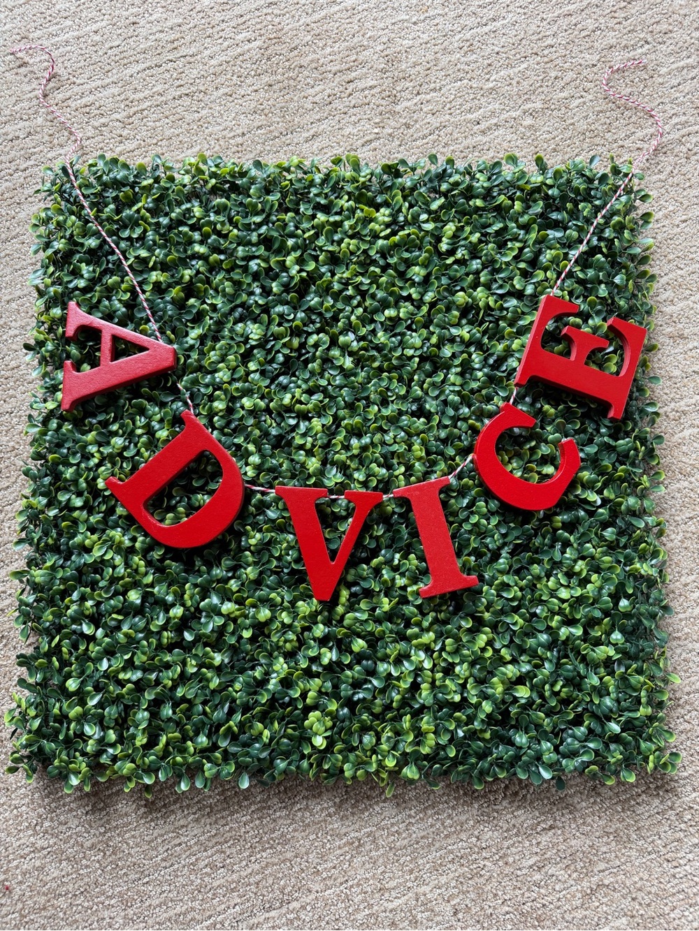 ❤️ Red “ADVICE” Party Banner Garland ❤️